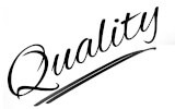 Etiqueta con letra "Quality"