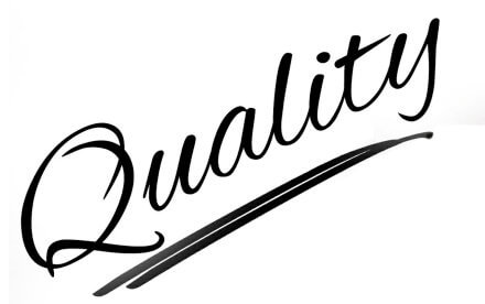 Label mit Schrift "Quality&"