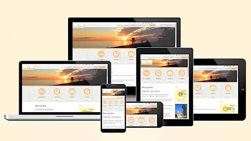 Website Hotel Centro Los Rubios in different screenshots