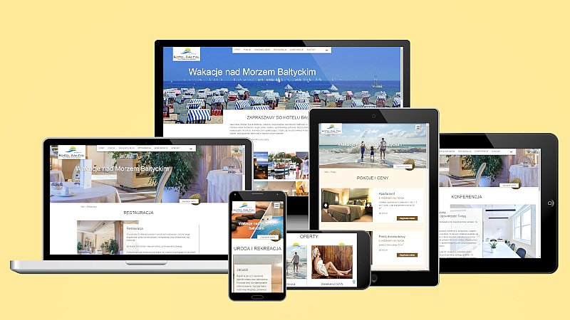 Website case study Hotel Baltic in different screenshots