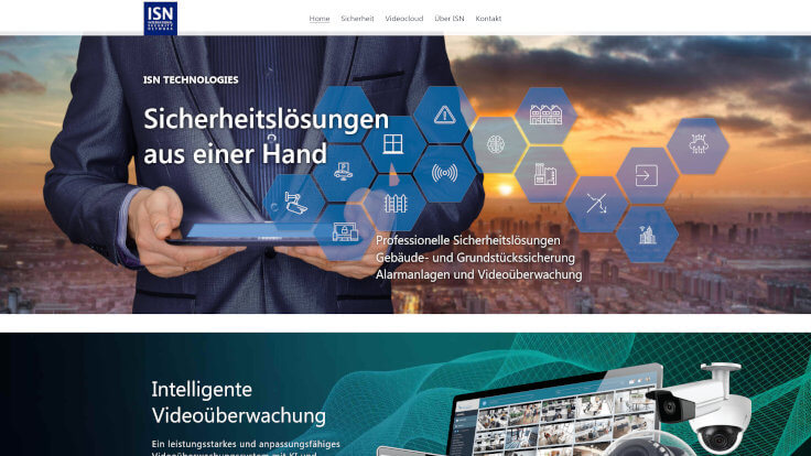 Website ISN Technologies AG screenshot