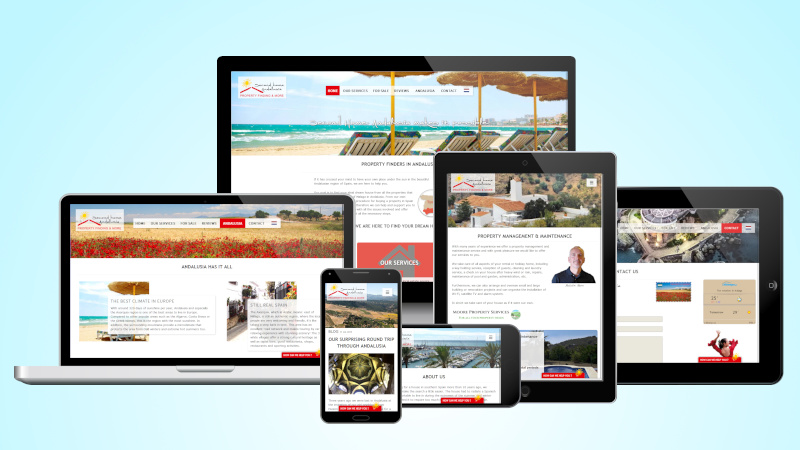 Website Real Estate Second Home Andalusia in different screenshots