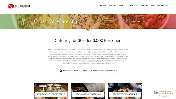 Website Street-Kitchen screenshot